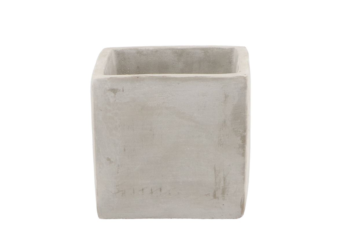Concrete Grey Pot Square 11x11x11cm