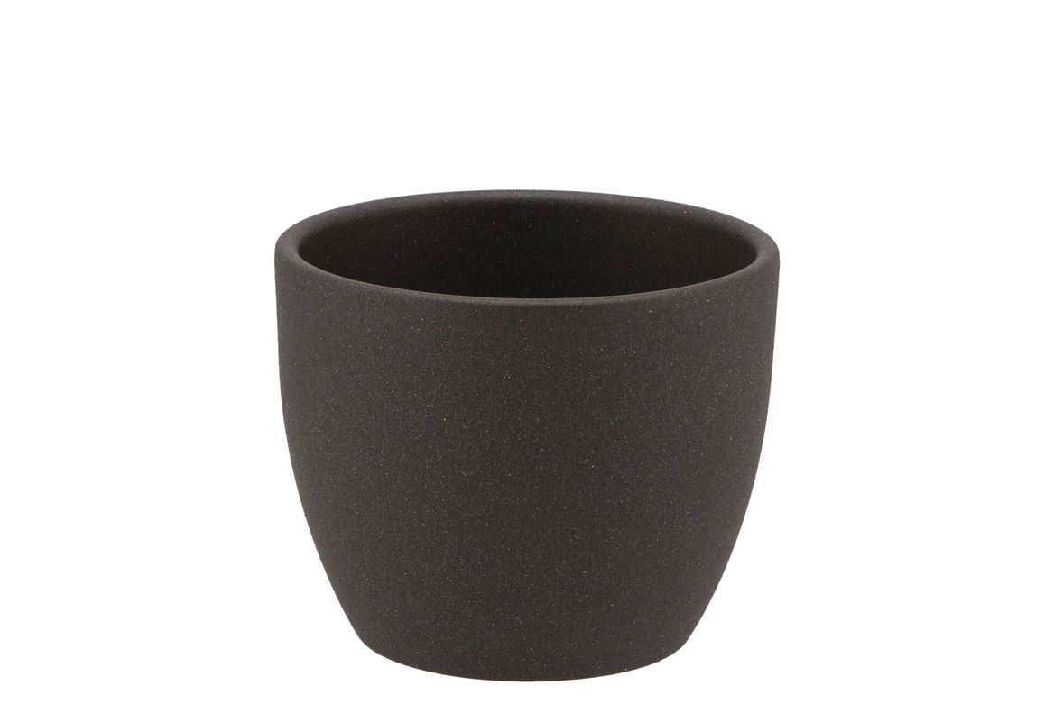 Ceramic Dark Grey Pot 7x6cm Nm
