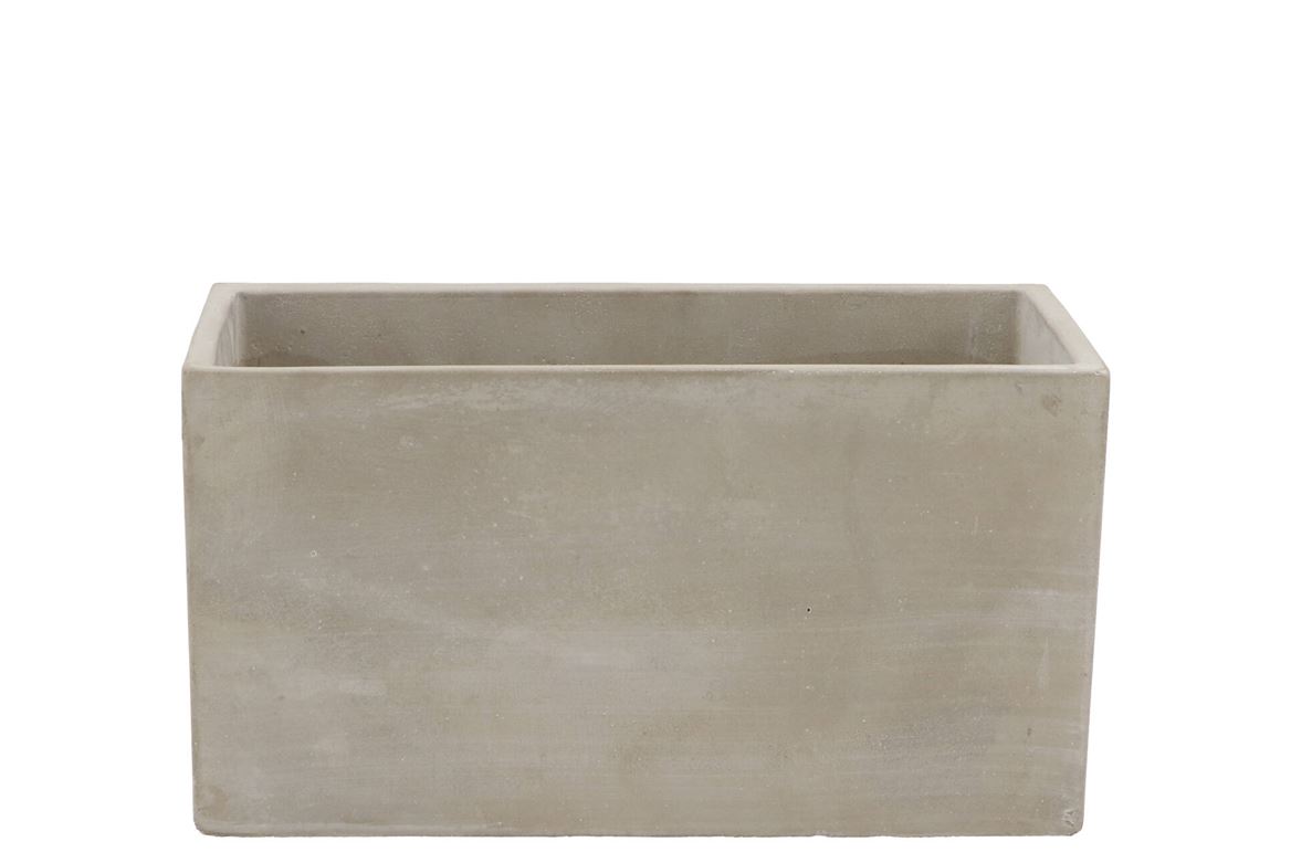 Concrete Grey Bowl Rectangle 26x13x14cm