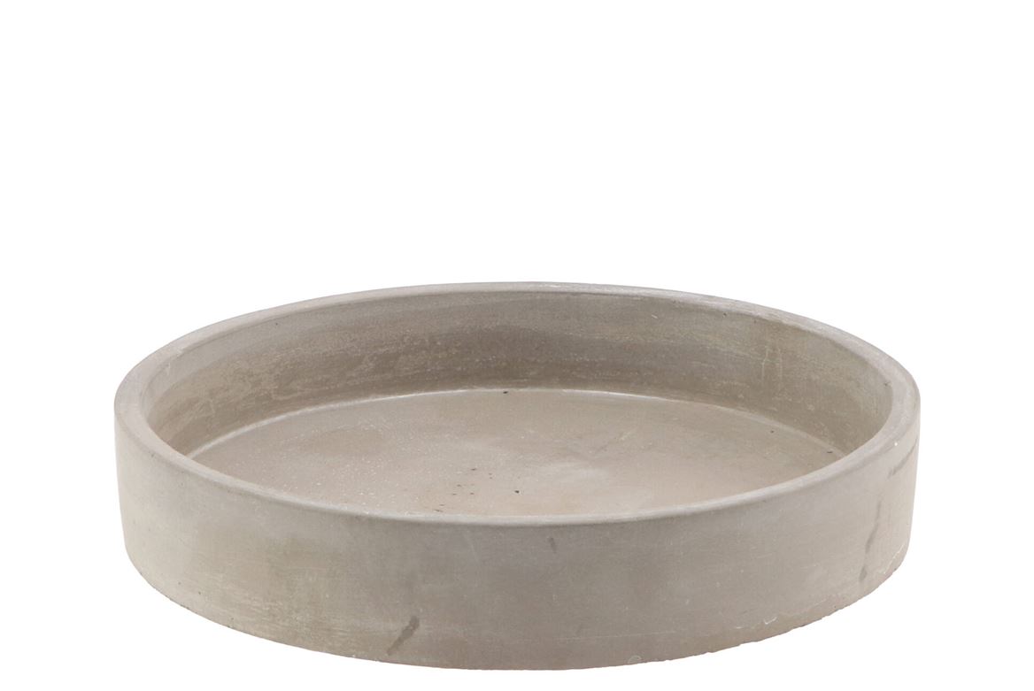 Concrete Grey Bowl Round 25x5cm