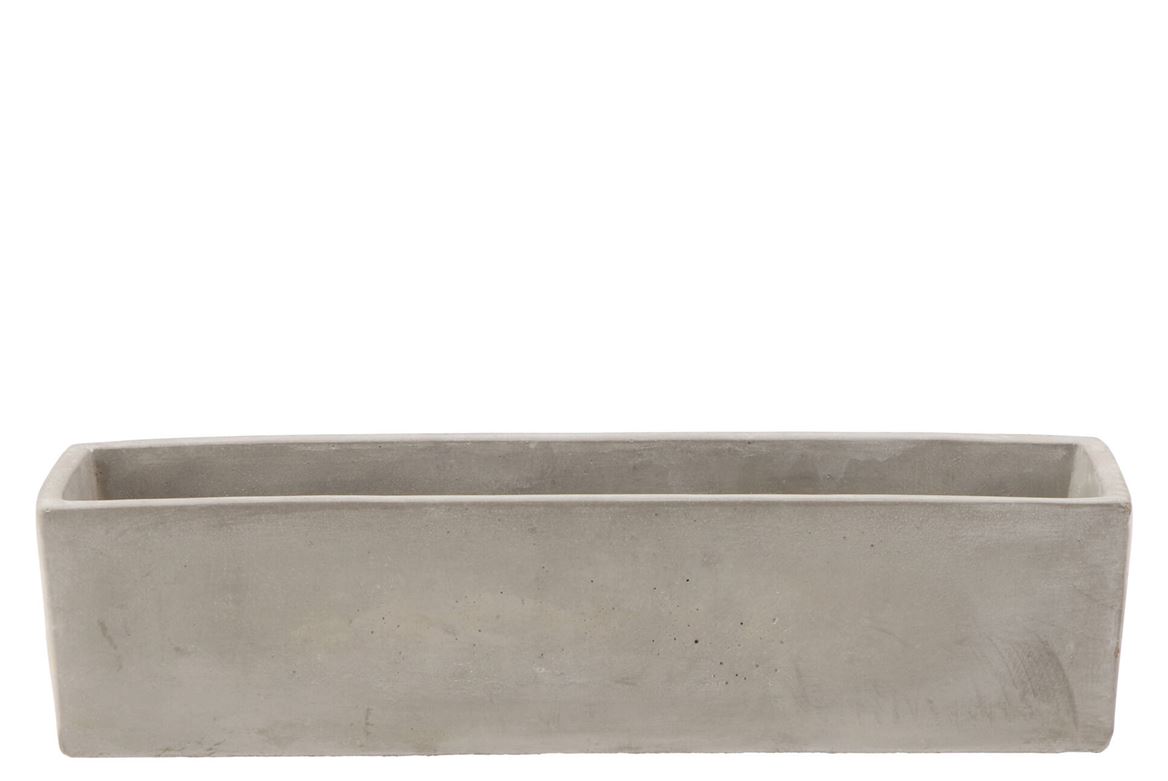 Concrete Grey Bowl Rectangle 35x8x9cm
