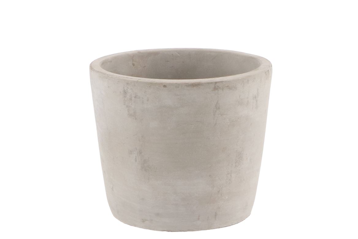 Concrete Grey Pot Round 13x11cm