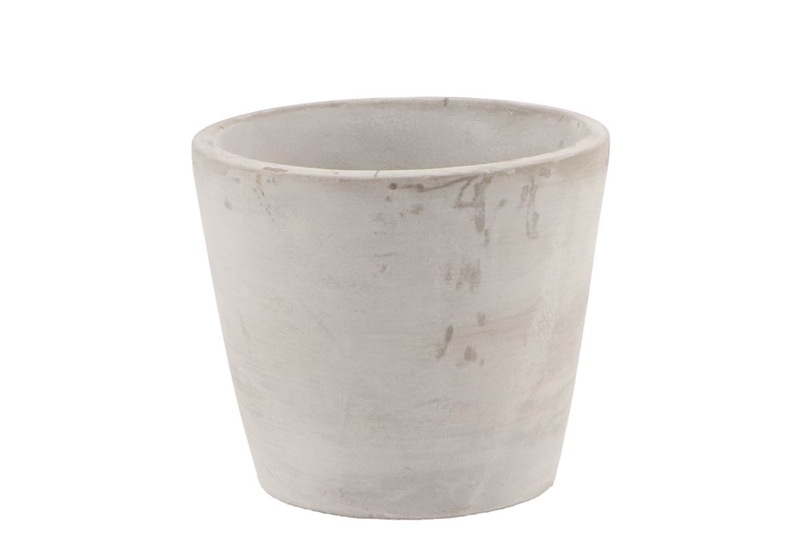 Concrete Grey Pot Round 14x12cm