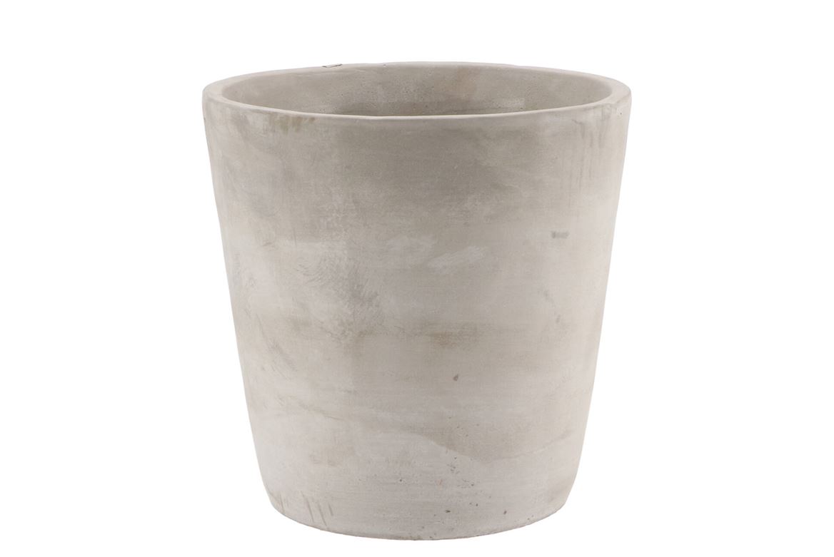 Concrete Grey Pot Round 19x19cm