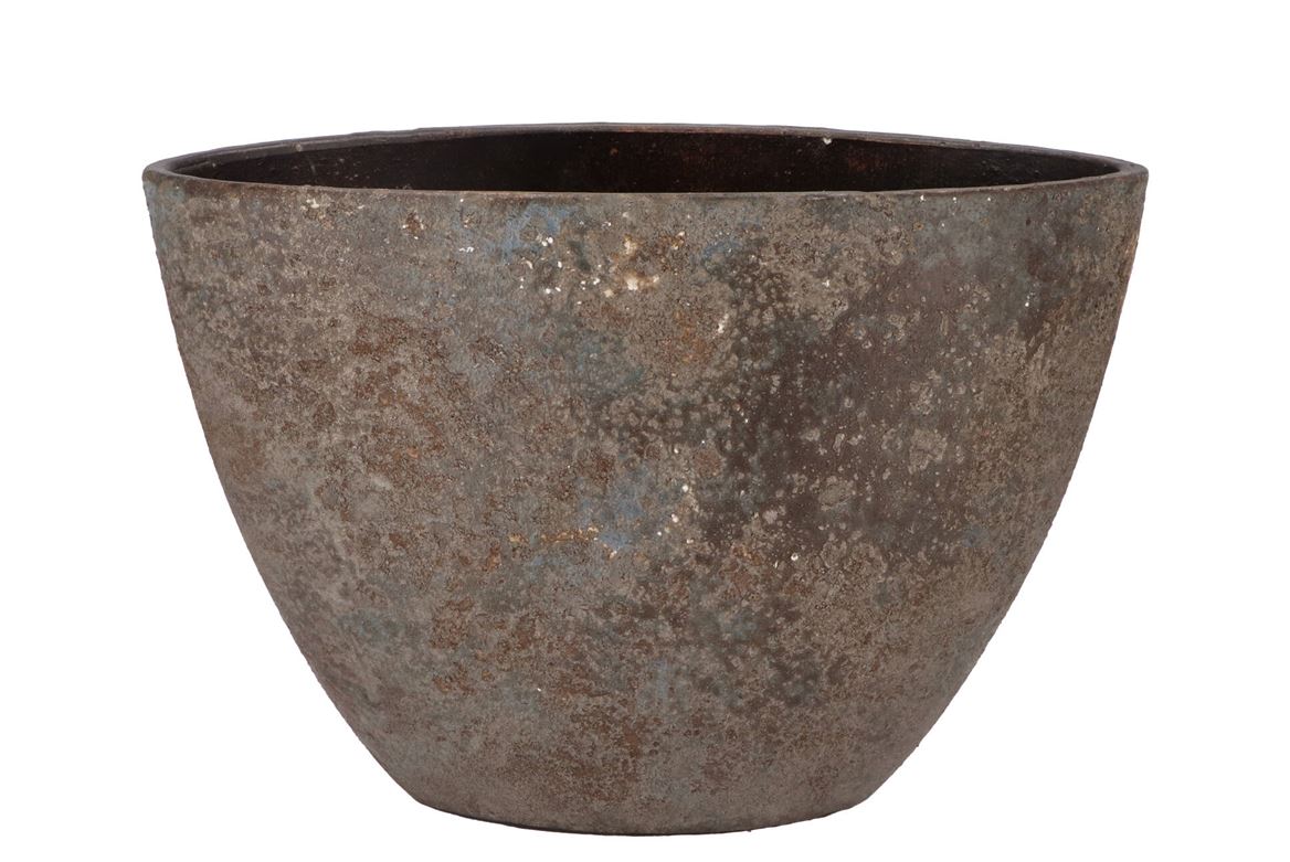 Bali Indonesian Grey Bowl Ovl 34x16x23cm
