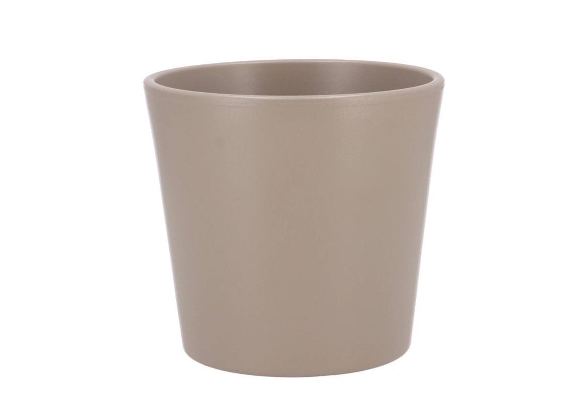 Ceramic Taupe Matt Pot Orchid 14x12,5cm