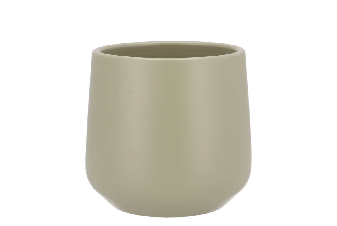 Ceramic Pistache Matt Pot Orchid Berlin 14x13,5cm