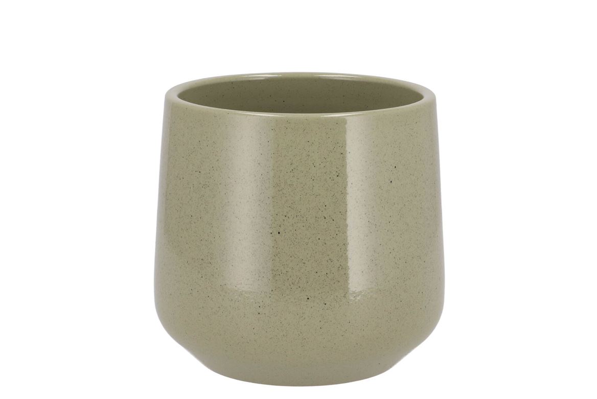 Ceramic Kiwi Stone Pot Orchid Berlin 14x13,5cm