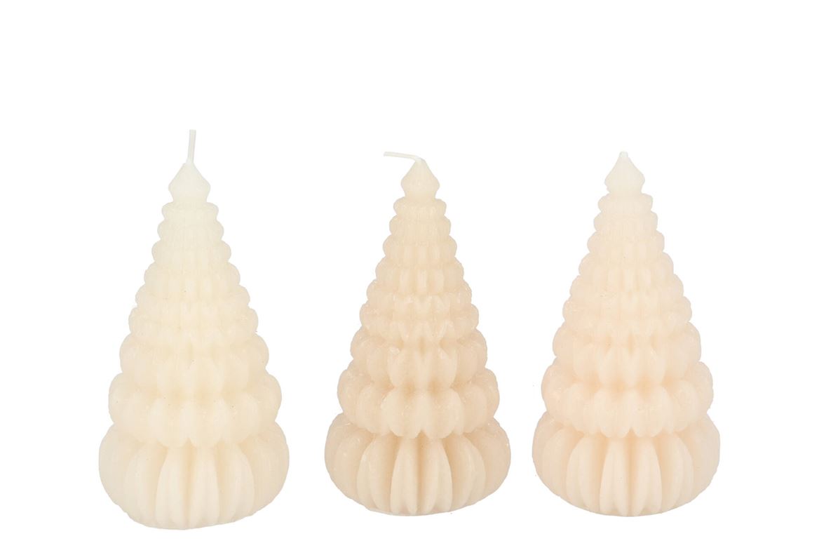 Candle Frosty Pagoda Tree Cozy Sand Mix Ass 7x14cm Ass