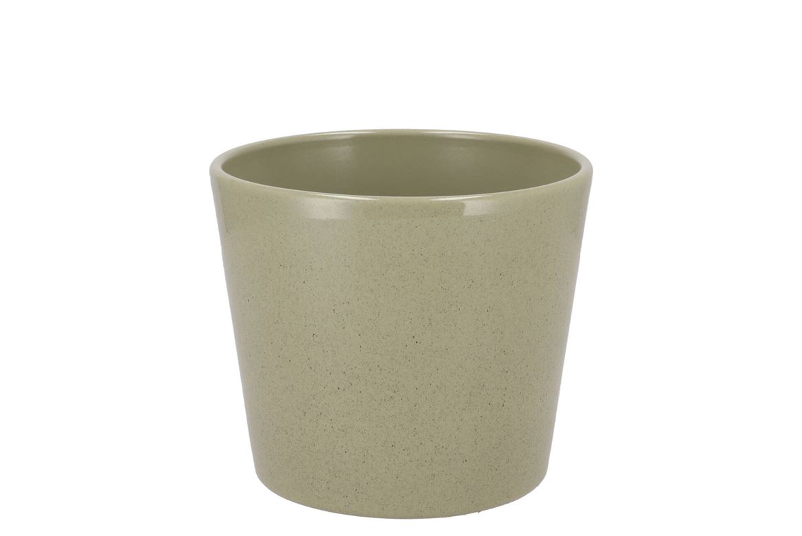 Ceramic Kiwi Stone Pot 11x9,5cm