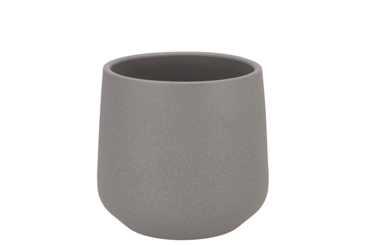 Ceramic Grey Structure Pot Orchid Berlin 14x13,5cm