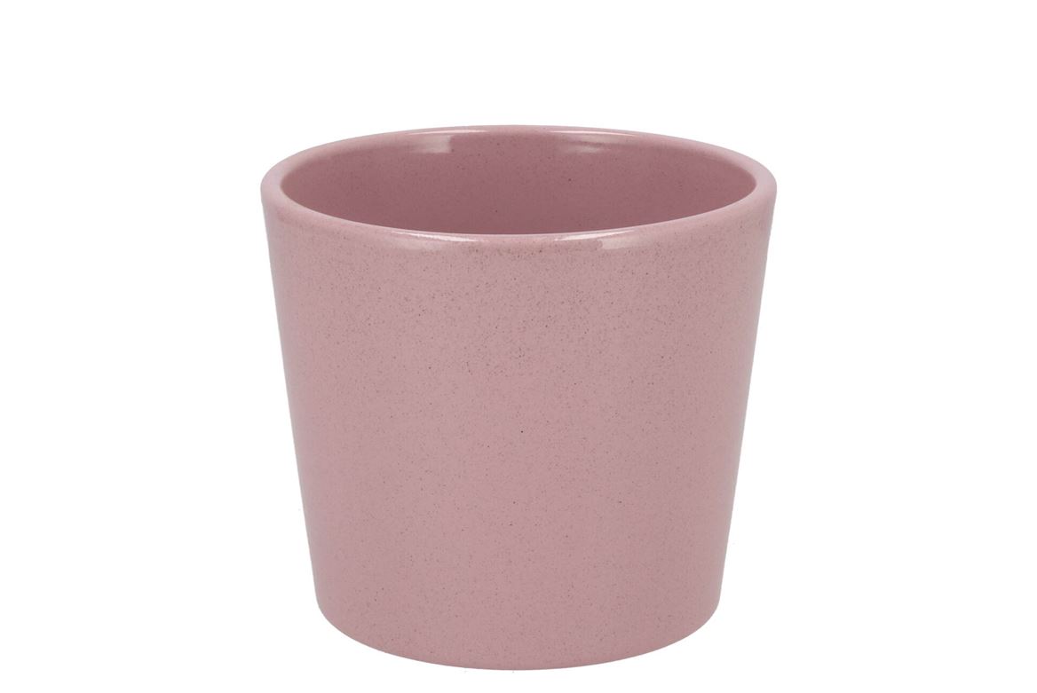 Ceramic Rosa Stone Pot 13x12cm