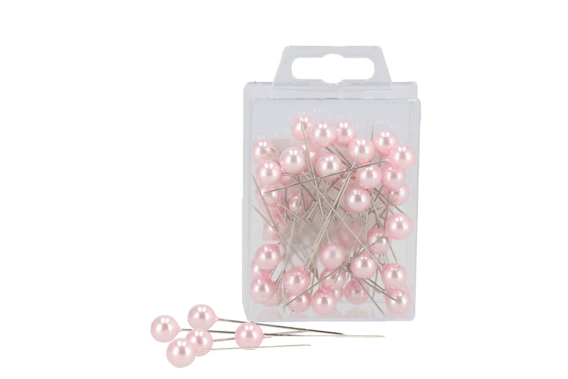 Floristry Pearl Pin 10x60mm Rose P/50