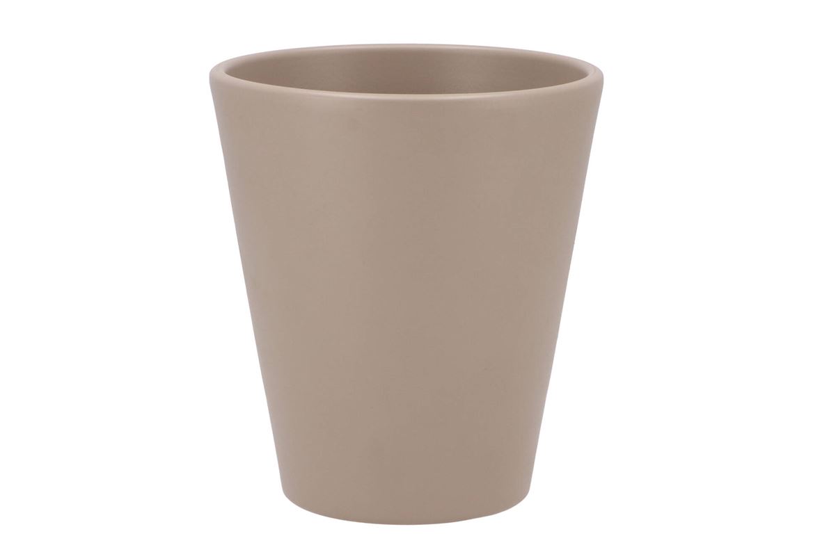 Ceramic Taupe Matt Pot Orchid 15x15cm