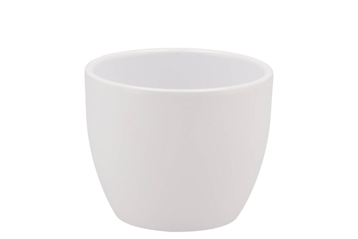 Ceramic White Matt Pot 10x8,5cm