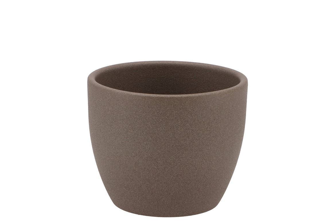 Ceramic Brown Pot 7x6cm Nm
