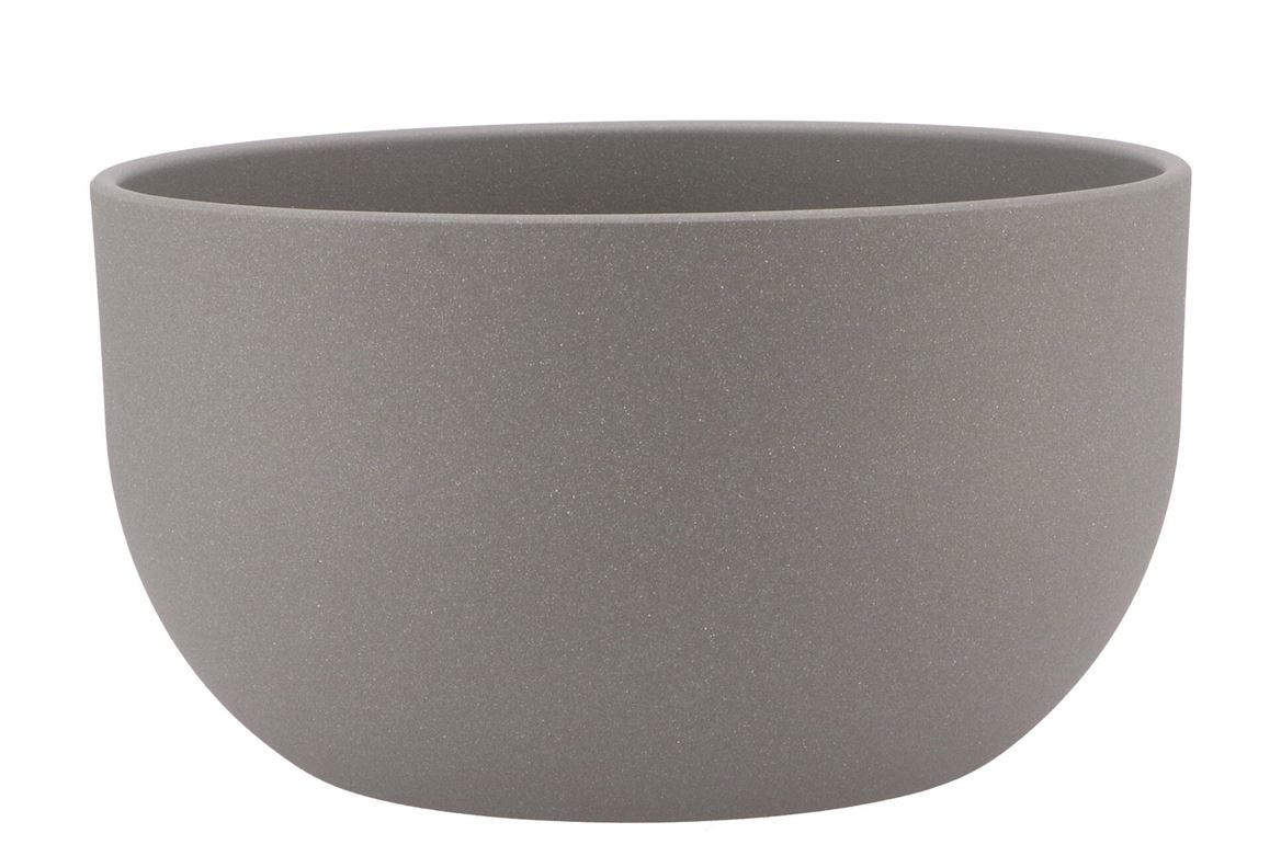 Ceramic Grey Structure Bowl Orchid 26x15cm