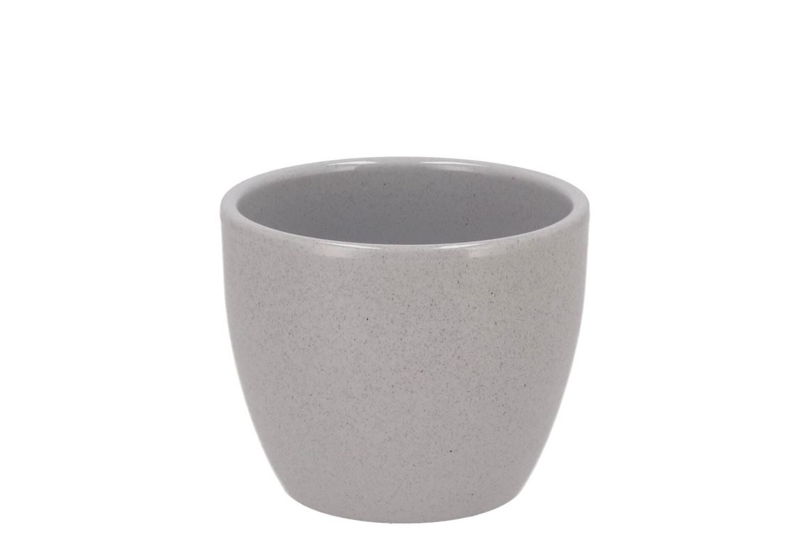Ceramic Grey Stone Pot 7x6cm