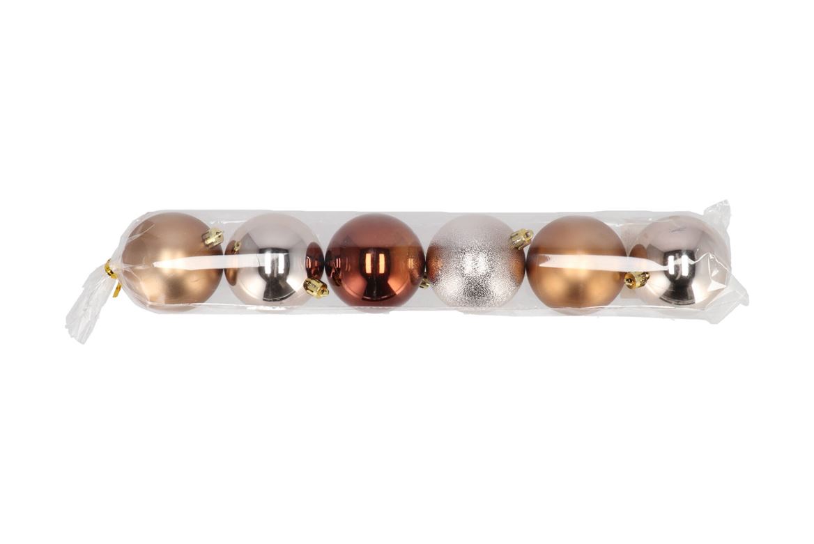 Deco Unbreakable Amber Ball S/6 70mm Nm