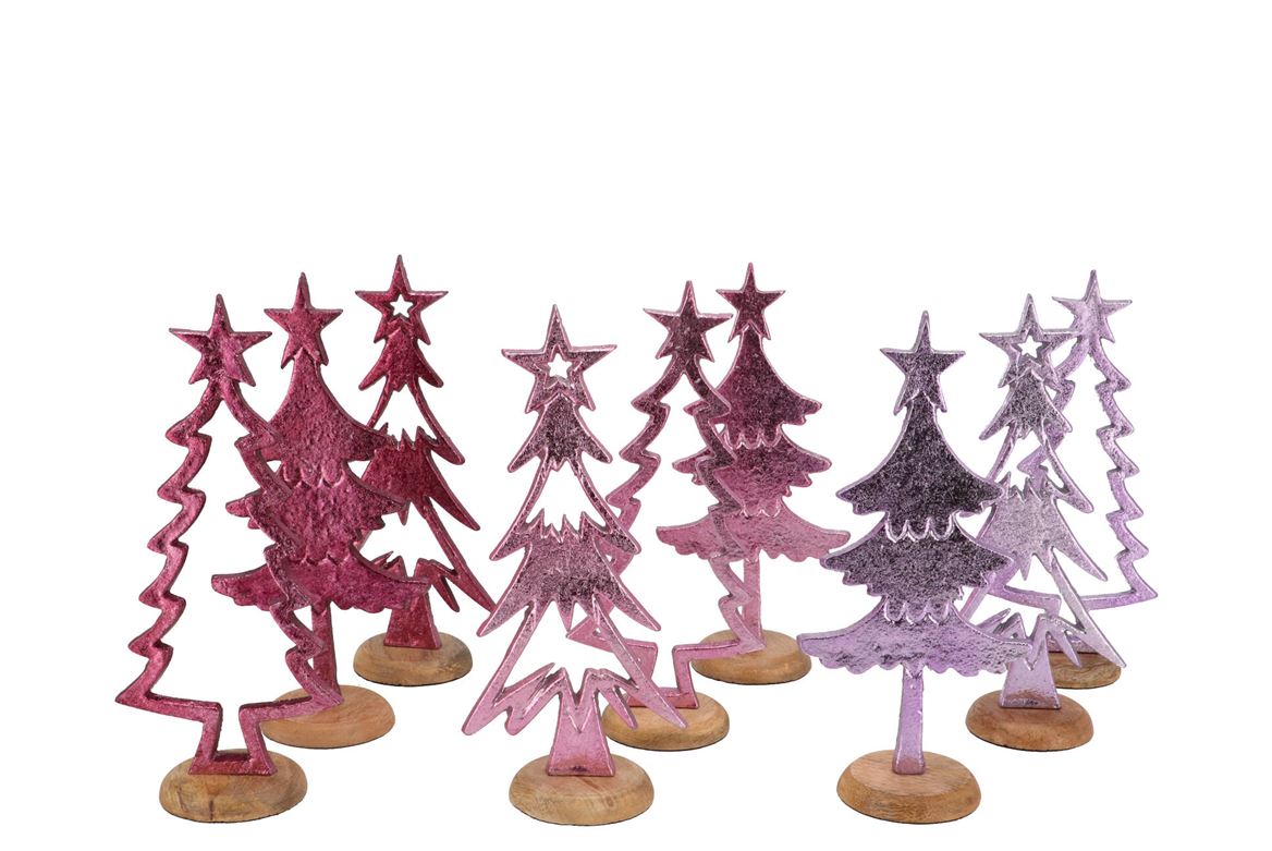 Cosmo Sweets Lila Mix Xmas Trees On Foot Ass 10x7x24cm Nm
