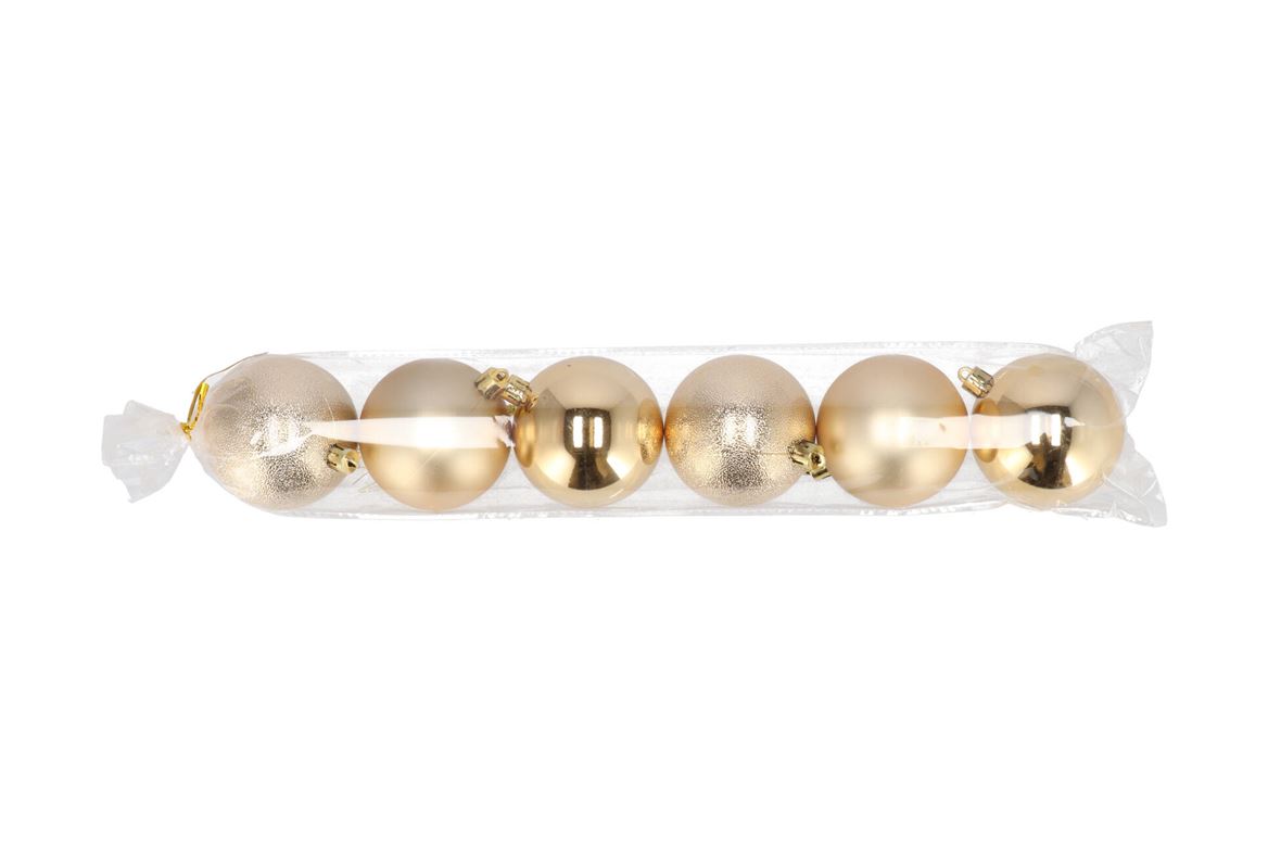 Deco Unbreakable Gold Ball S/6 70mm Nm