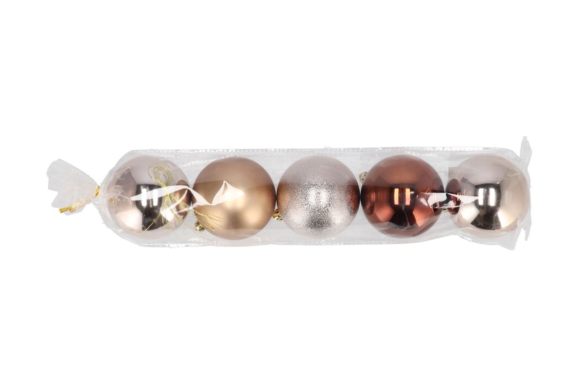 Deco Unbreakable Amber Ball S/5 80mm Nm