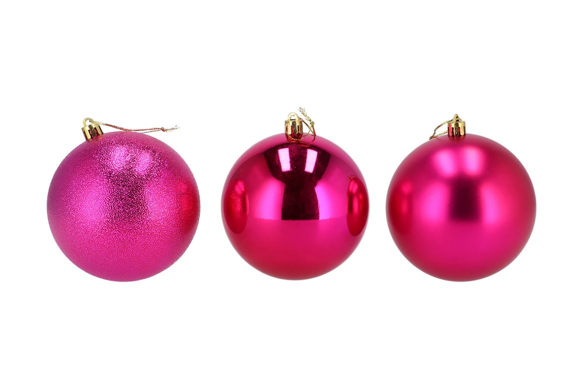 Deco Unbreakable Fuchsia Ball 100mm Nm
