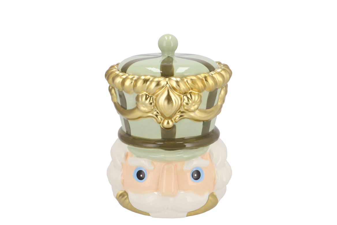 Candy Nutcracker Green Jar 14x14x20cm Nm