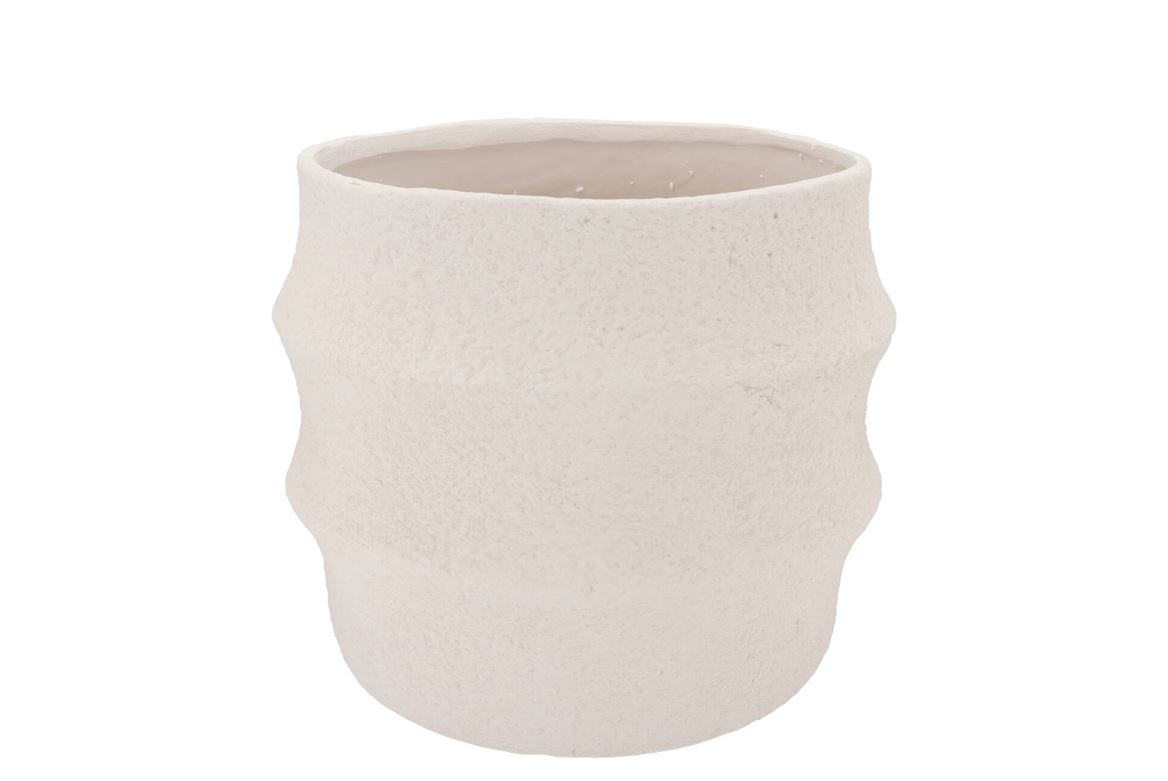 Cascais White Pot 25x25x22cm