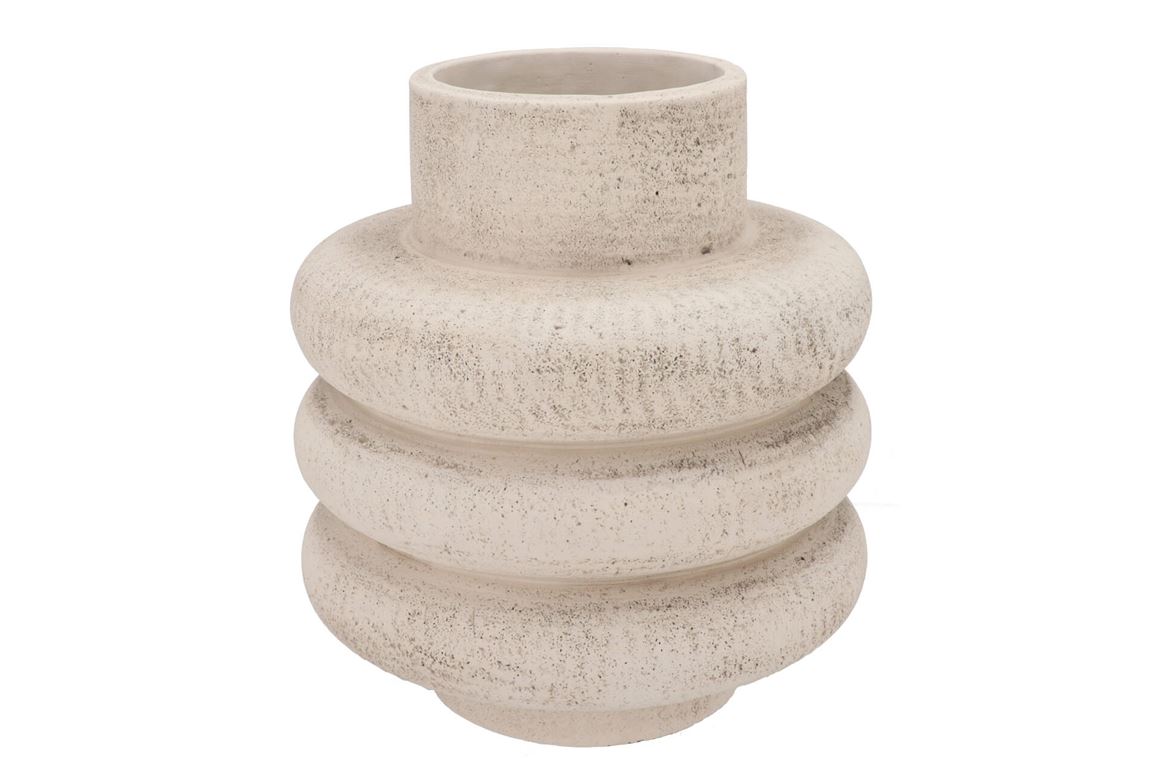 Concrete White Vase Bubble 29x29x30cm